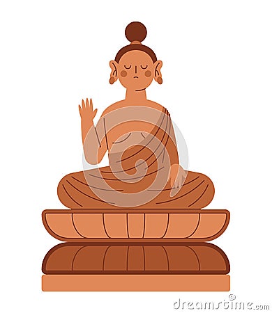 waisak buddha celebration Vector Illustration