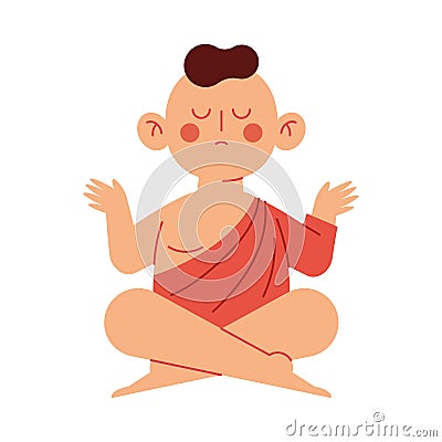 waisak buddha in lotus pose Vector Illustration