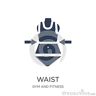 Waist icon. Trendy flat vector Waist icon on white background fr Vector Illustration