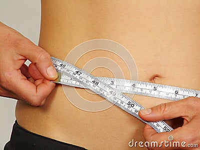 Waist measurement Stock Photo