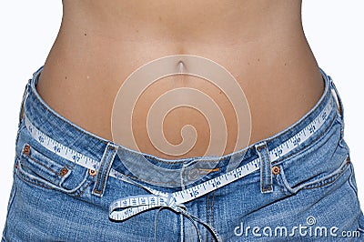 Waist and Measuring Tape Stock Photo