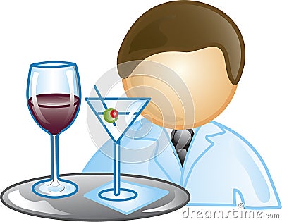 Waiter Icon Vector Illustration