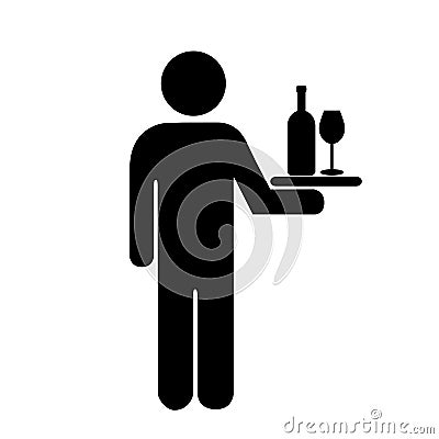 Waiter icon Vector Illustration