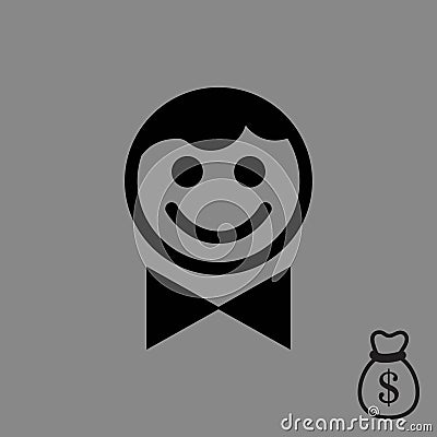 Waiter icon stock vector illustration flat design Vector Illustration