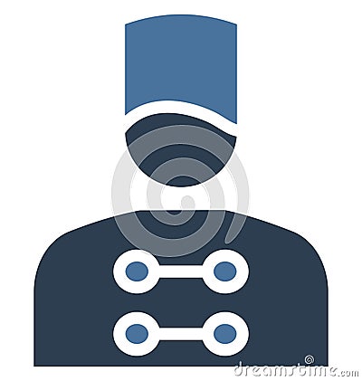 Waiter Isolated Vector icon th Waiter Isolated Vector icon that can be easily edit or modified.at can be easily edit or modified. Vector Illustration