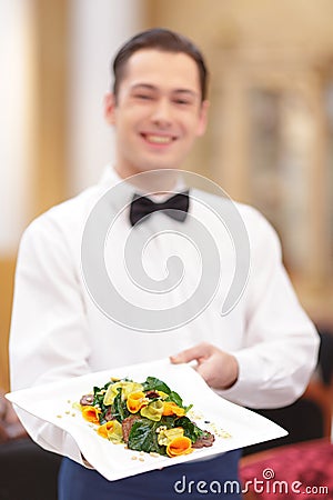 Waiter In the luxury restaurant Stock Photo