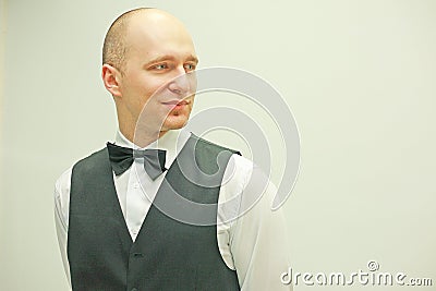 A waiter serving Stock Photo