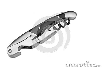 Waiter Or Sommelier Professional Multifunction Knife Isolated O Stock Photo