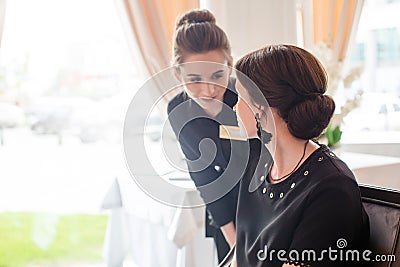 Waiter taking order Stock Photo