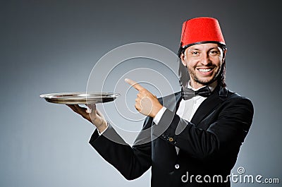Waiter wearing Stock Photo