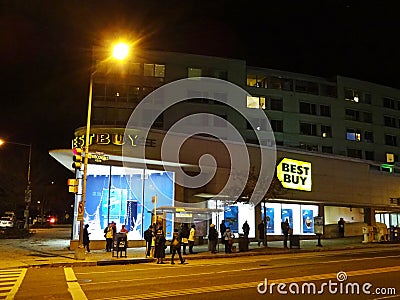 Waiting for the Bus Editorial Stock Photo