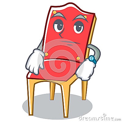 Waiting chair character cartoon collection Vector Illustration