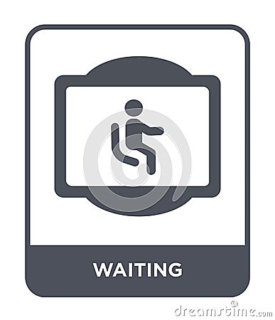 waiting icon in trendy design style. waiting icon isolated on white background. waiting vector icon simple and modern flat symbol Vector Illustration