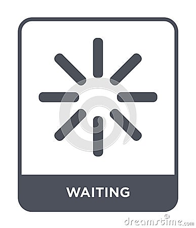 waiting icon in trendy design style. waiting icon isolated on white background. waiting vector icon simple and modern flat symbol Vector Illustration