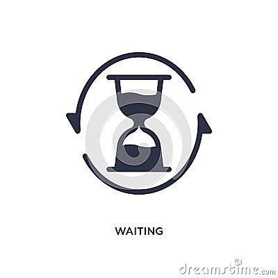 waiting icon on white background. Simple element illustration from user interface concept Vector Illustration