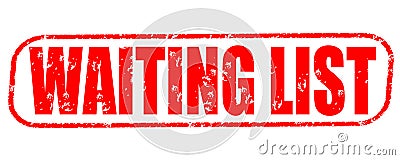 Waiting list stamp on white background Stock Photo