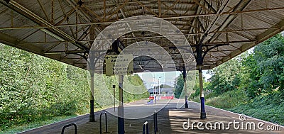 Waiting for my train at Atherton: No signs of it anywhere. Stock Photo