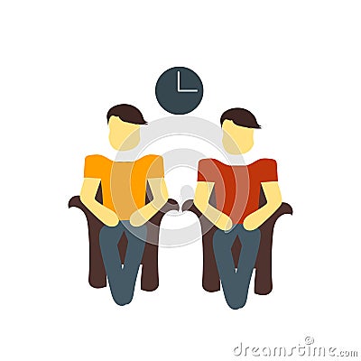 Waiting room icon vector isolated on white background, Waiting room sign Vector Illustration