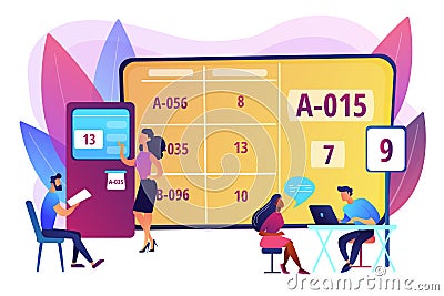 Electronic queuing system concept vector illustration Vector Illustration