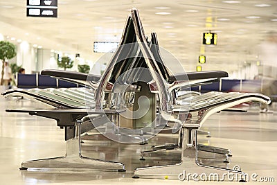 Waiting seats in the airport Stock Photo