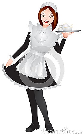 Waitress Vector Illustration