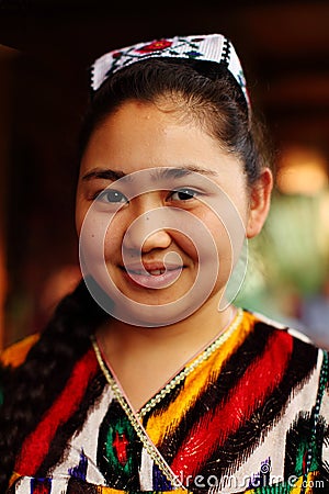 Waitress from Almaty, Kazakhstan Editorial Stock Photo