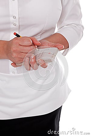 Waitress taking an order Stock Photo