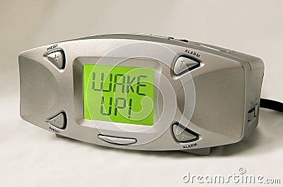 Wake Up! Alarm Clock Stock Photo