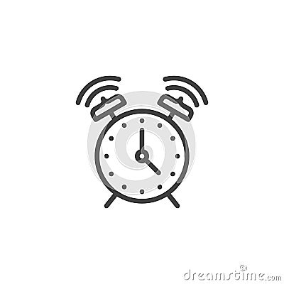 Wake up call line icon Vector Illustration