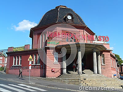 WALBRZYCH,SILESIA,POLAND-Railway station Walbrzych Miasto Stock Photo