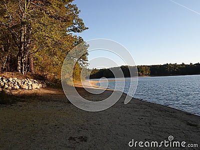 Walden Pond and Walden Pond State Reservation, Concord, Massachusetts, USA Stock Photo