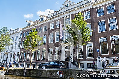 Waldorf Astoria Amsterdam Hotel in the city center Editorial Stock Photo