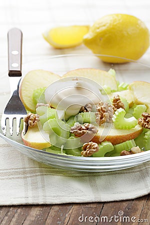 Waldorf salad Stock Photo