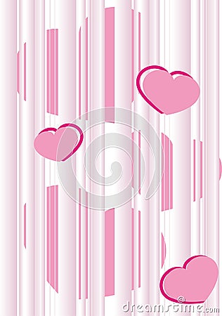 Walentine hearts Cartoon Illustration