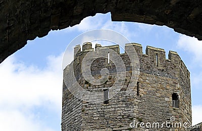 Wales, Caernarfon. The historic castle. Stock Photo