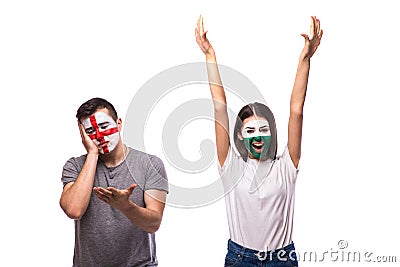 Wales win, England lose. Stock Photo