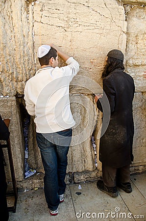 Waling Wall in Jerusalem Editorial Stock Photo