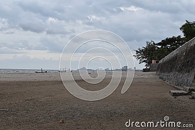 Walk on the beach in evenings time Stock Photo