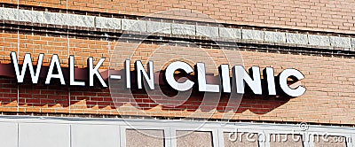 Walk-In Clinic Stock Photo