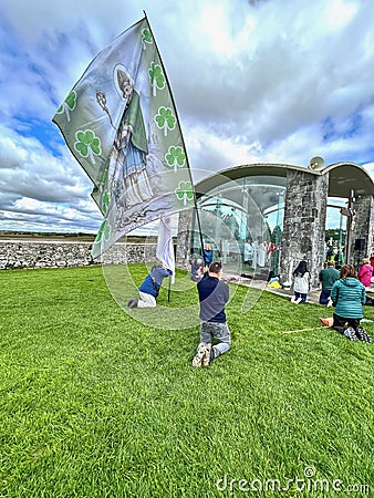 Walk The Cross 2023, Clonmacnoise, Co. Offaly, Ireland Editorial Stock Photo