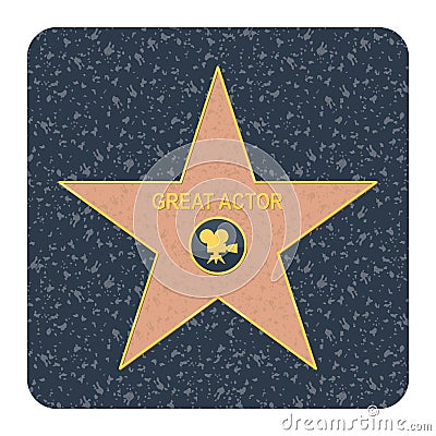 Walk of fame star Vector Illustration