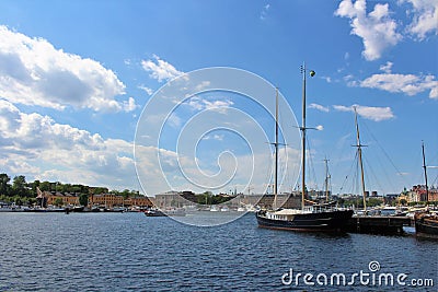 On a walk on the GalÃ¤r shipyard at DjurgÃ¥rden Editorial Stock Photo