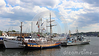 On a walk on the GalÃ¤r shipyard at DjurgÃ¥rden Editorial Stock Photo