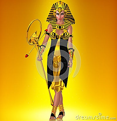 Walk like an Egyptian, with power Stock Photo