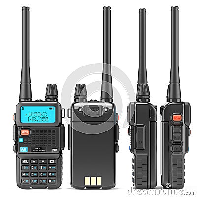 Walkie-talkie, all sides Stock Photo