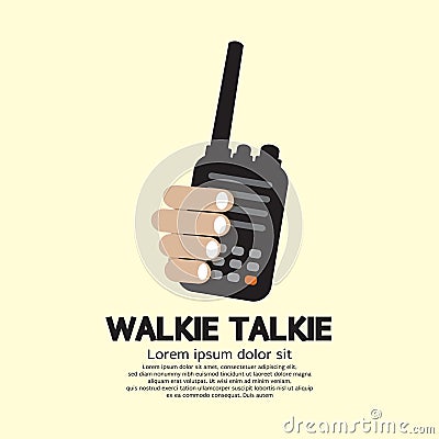 Walkie Talkie In Hand Vector Illustration