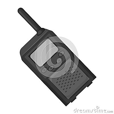 Walkie-talkie.Paintball single icon in monochrome style vector symbol stock illustration web. Vector Illustration