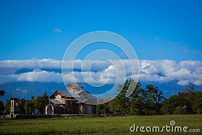 View of Abkhazia landscapes and sky Stock Photo