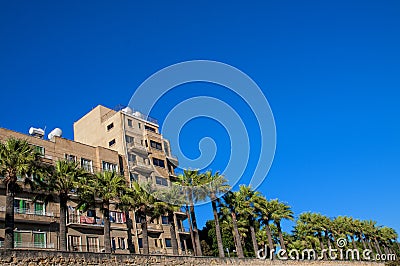 Walking alley on the city wall of Nicosia Stock Photo