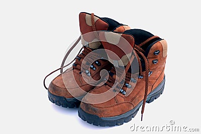 Walking boots Stock Photo